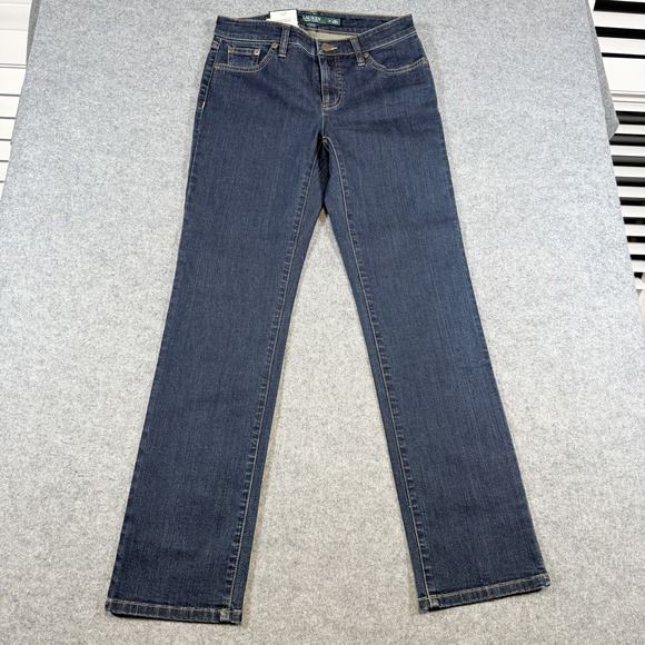 Lauren Ralph Lauren Jeans Womens 2P Petite Modern Straight Curvy Rinse Denim - Picture 3 of 12